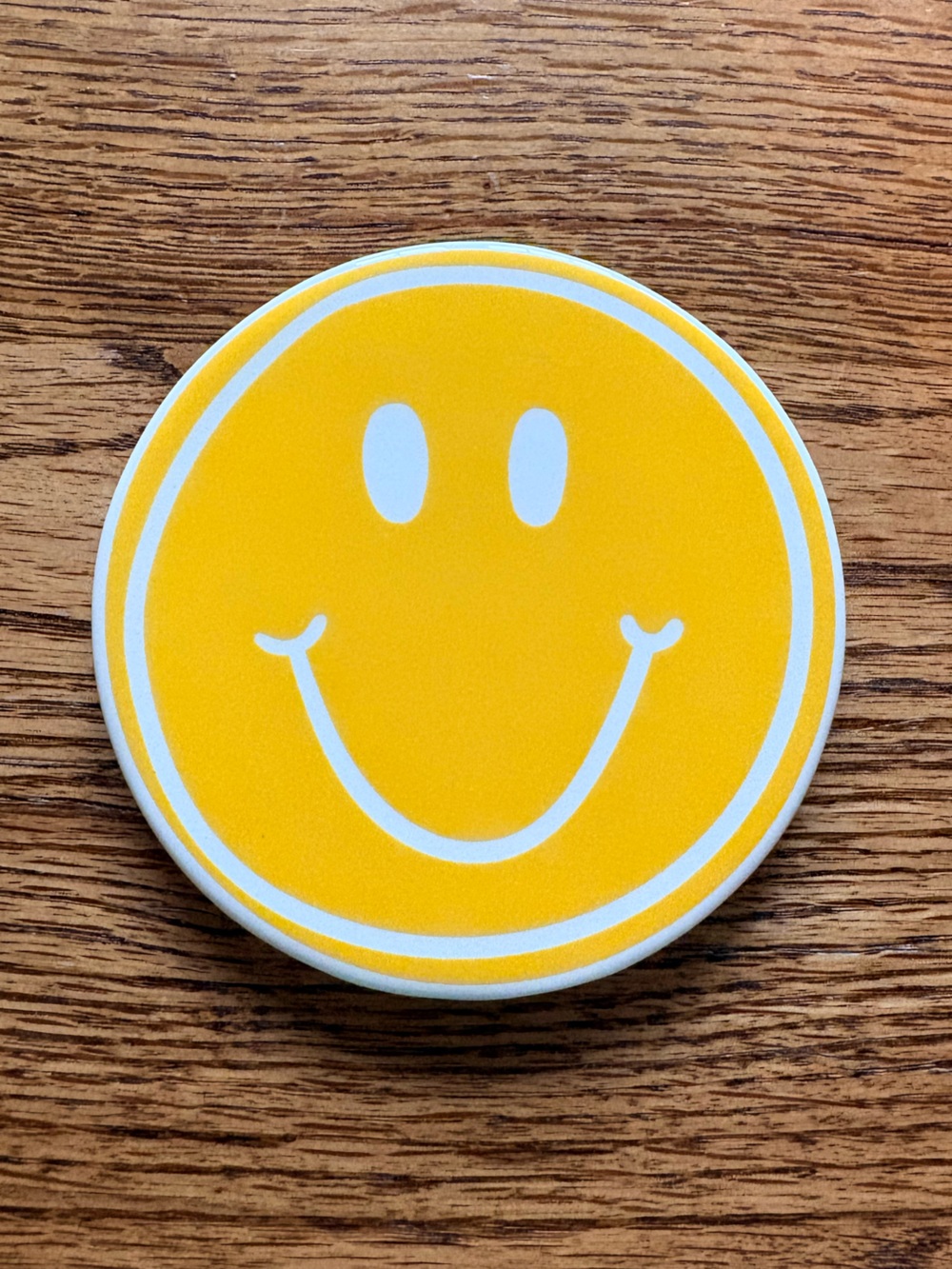 Coton Colors Happy Everything Yellow Smiley face mini attachment- ~4”